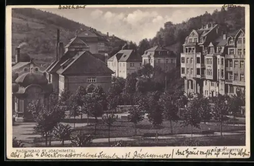 AK St. Joachimstal, Teilansicht des Ortes