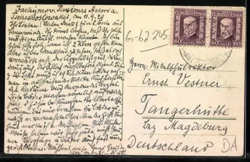 AK St. Joachimstal, Teilansicht des Ortes