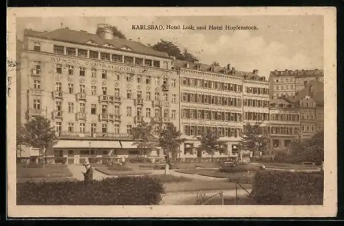 AK Karlsbad, Hotel Loib und Hotel Hopfenstock