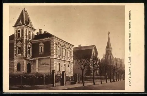 AK Frantiskovy Lázne, Hufelandova trída s ruským kostelem