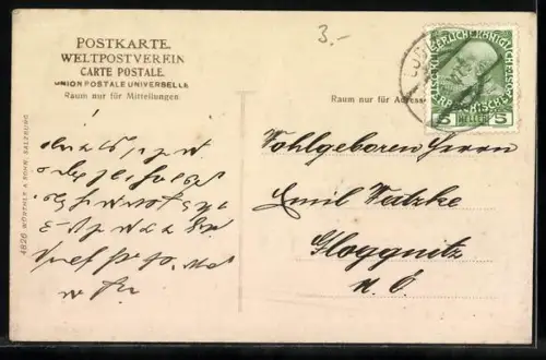 AK Karlsbad, Strassenpartie mit Kutschen