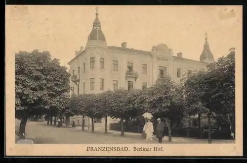 AK Franzensbad, Hotel Berliner Hof