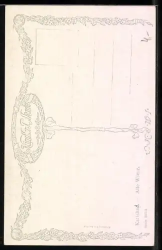 Künstler-AK Karlsbad, alte Wiese