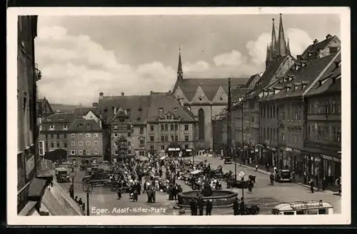 AK Eger, Platz mit Marktständen