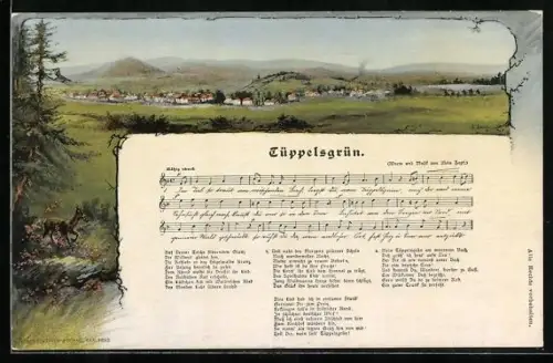 AK Tüppelsgrün, Panorama und Lied mit Noten