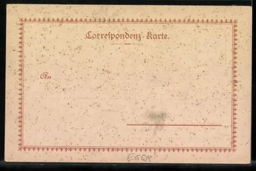 Lithographie Eger, Gasthaus Rathskeller