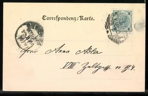 AK Eger, Partie am Stadthaus, Carl Adler