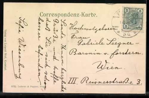 AK Karlsbad, Partie in der Sprudelkolonnade