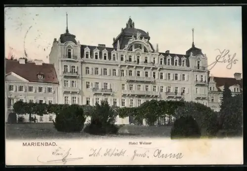 AK Marienbad, Hotel Weimar