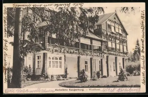 AK Sangerberg, Westfront der Heilstätte