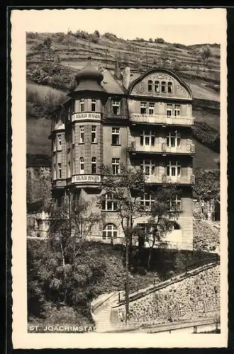 AK St. Joachimsthal, Ansicht der Pension Dagmar
