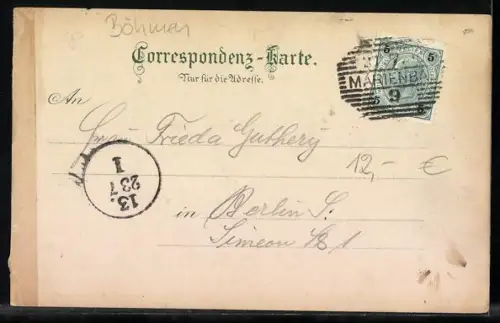 AK Marienbad, Kaiserstrasse mit Konditorei