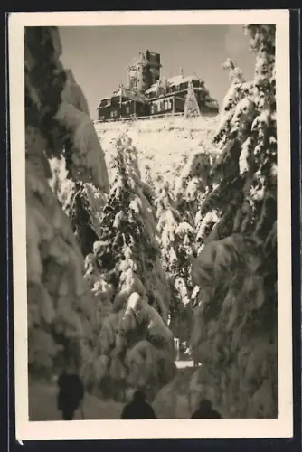 AK Jeschken, Ortspartie im Schnee