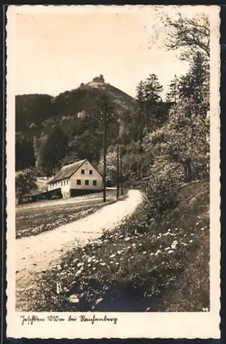 AK Reichenberg / Liberec, Haus an der Strasse zum Jeschken
