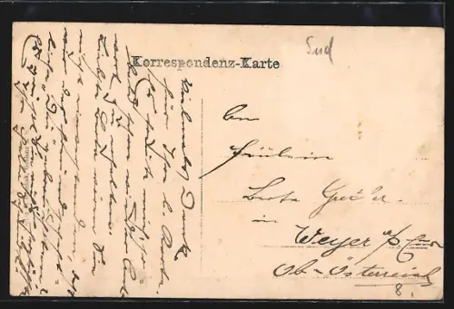 AK Gablonz a. N., Turnhalle mit Stadtpark