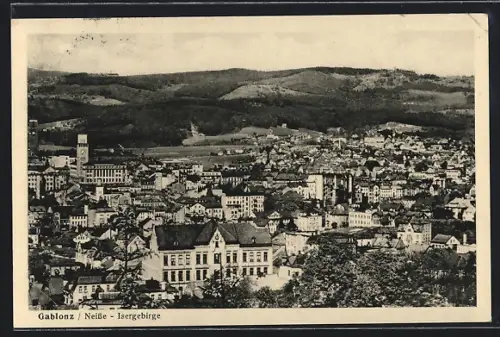 AK Gablonz /Neisse, Panorama, Isergebirge