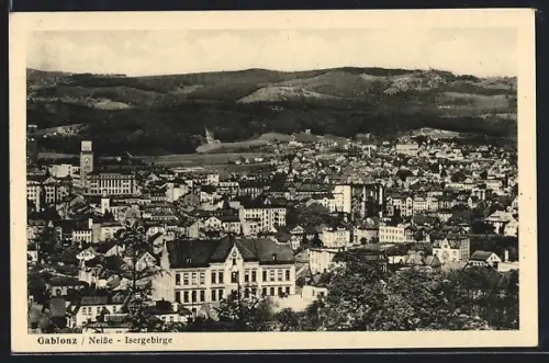AK Gablonz /Neisse, Panorama, Isergebirge