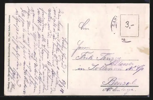 AK Ober-Gablonz, Ortsansicht vom Bartelberge aus