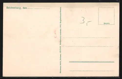 AK Reichenberg, Villenviertel mit neuen Kasernen