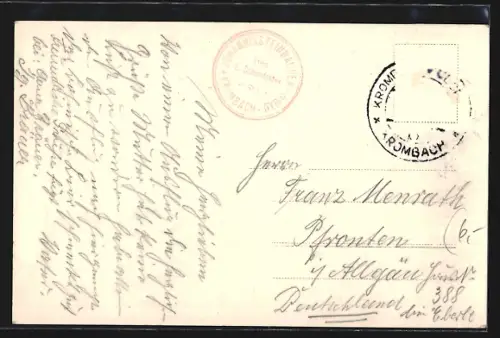 AK Krombach, Ortsansicht mit Johanisstein