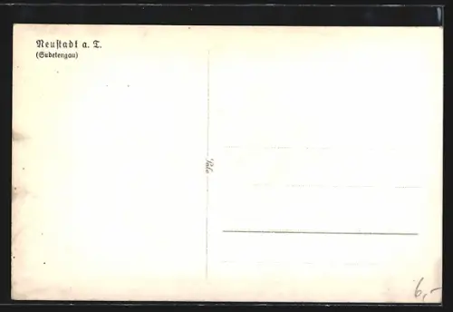 AK Neustadt a. T., Ortsansicht mit Fabriken und Heuschobern