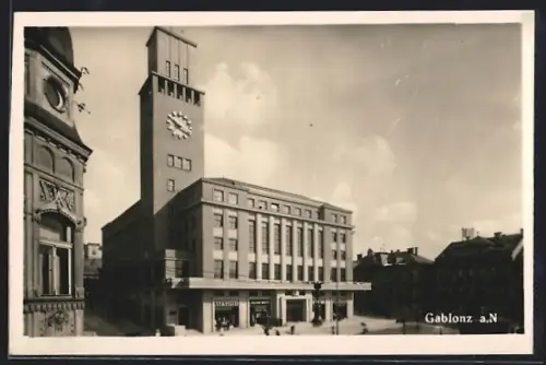 AK Gablont a. N., Ansicht vom Rathaus