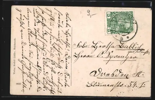 AK Reichstadt, Kaiserliches Schloss, Höhere Forstlehranstalt, Dreifaltigkeitskirche