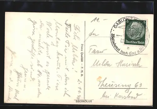 AK Gablonz a. N., Merkur mit Strassenpartie