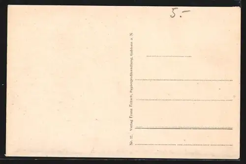 AK Gablonz a. N., Städt. Handelsakademie und Staatsfachschule