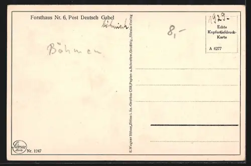 AK Deutsch Gabel, Forsthaus Nr. 6