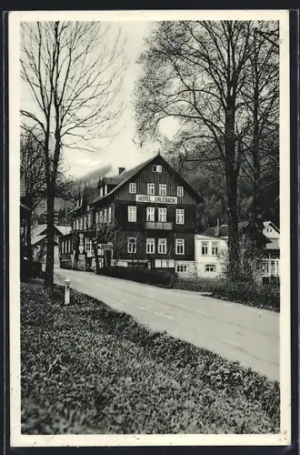 AK Harrachsdorf /Riesengeb., Hotel Erlebach