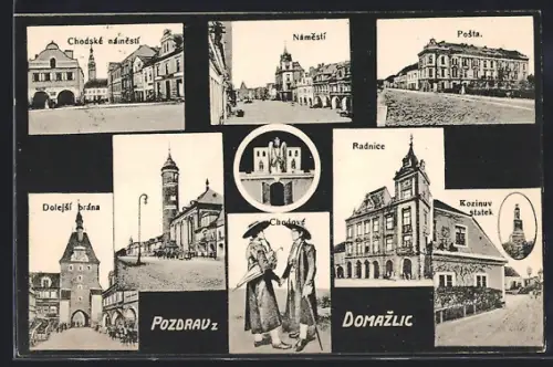 AK Domazlice, Radnice, Namestic, Posta