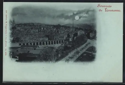 Mondschein-AK Lausanne, Vue générale
