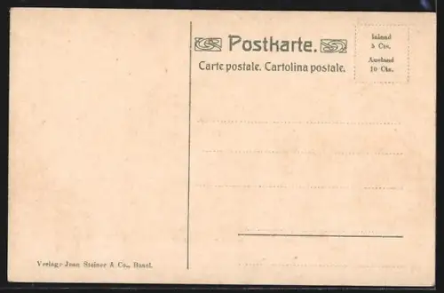 AK Basel, St. Johannthor mit Brausebad