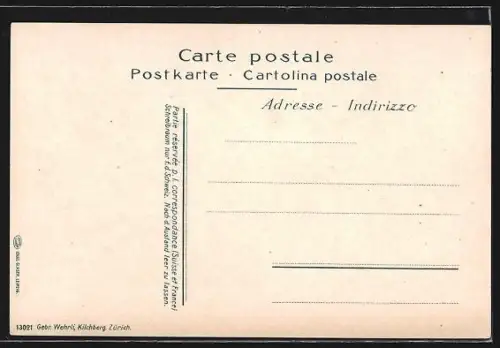 AK Bern, Durchblick an der Kirchenfeldbrücke