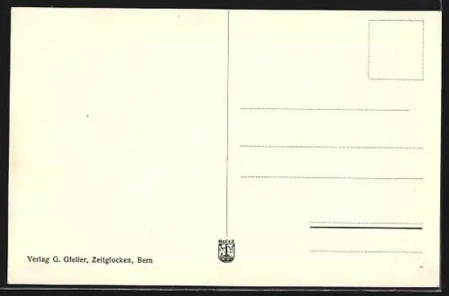 AK Linden, Ortsansicht aus der Vogelschau gegen den Berghang