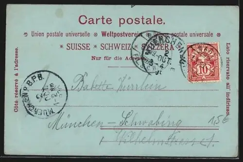 AK Zürich, Teilansicht im Winter mit Limmat-Fluss