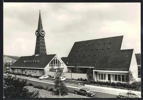 AK Zürich, Ansicht der Thomas-Kirche in der Burstwiesenstrasse