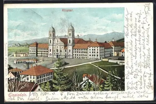 AK Einsiedeln, Blick auf das Kloster