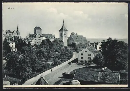 AK Arbon, Strassenpartie aus der Vogelschau
