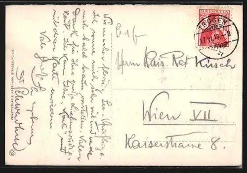 AK Arbon, Strassenpartie aus der Vogelschau