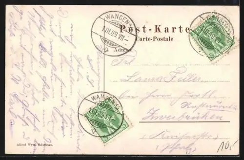 AK Wangen a. A., General-Ansicht aus der Vogelschau