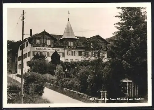 AK Girenbad am Bachtel, Gasthaus und Kurhaus im Ort