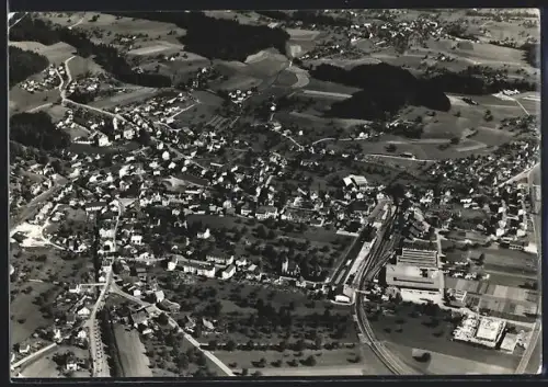 AK Hinwil, Fliegeraufnahme des Ortes