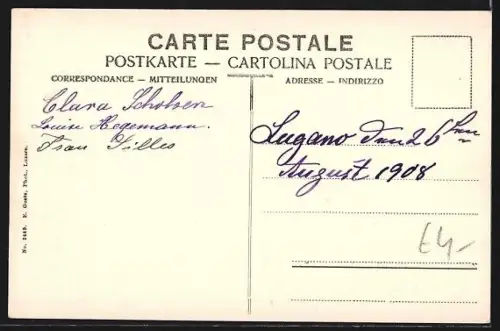 AK Lugano, Getto d`acqua nel giardino pubblico Abergo Americana