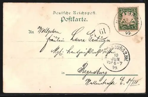 Lithographie Basel, Hoffmann`s Stärkefabriken Salzuflen, Münster v. d. Wettsteinbrücke, Strassburg Denkmal