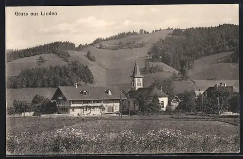 AK Linden, Blick zur Kirche