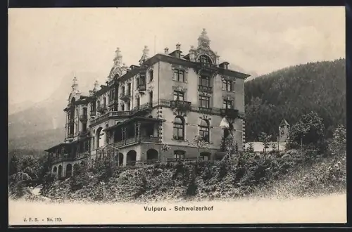 AK Vulpera, Blick zum Schweizerhof