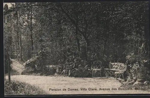 AK Geneve, Pension des Dames, Villa Clara, Avenue des Bosquets