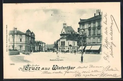 AK Winterthur, Partie am Bahnhofplatz